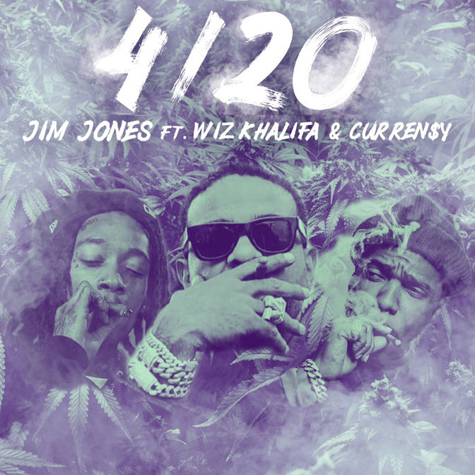 Jim Jones Ft. Wiz Khalifa & Curren$y – 4/20