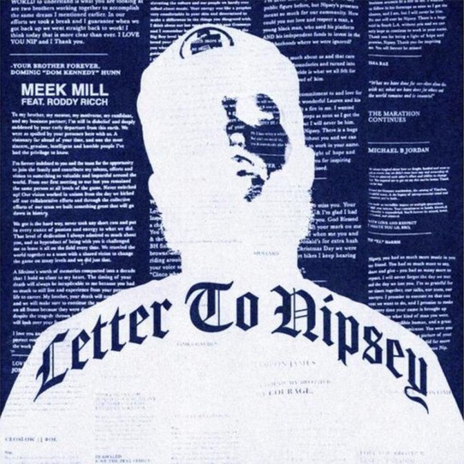 Meek Mill Ft. Roddy Ricch – Letter To Nipsey